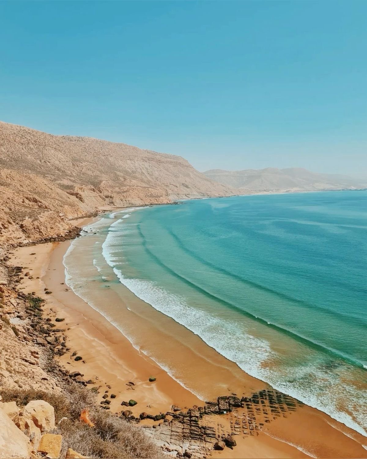 Magic Bay's best wave for surfing in imsouane for beginners