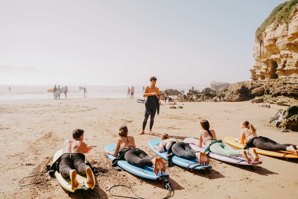 surfing in Imsouane for beginners at Magic Bay